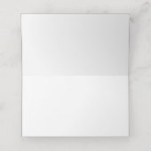 Elegante witte bruiloft gevouwen plaatskaartje (Binnenkant ongevouwen)
