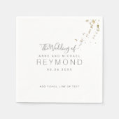 Elegante witte bruiloft servet (Voorkant)