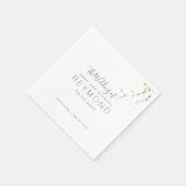 Elegante witte bruiloft servet (Hoek)