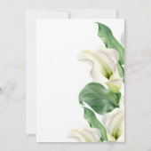 Elegante Witte Calla Lelie Bloemige Groene Verjaar Kaart (Achterkant)