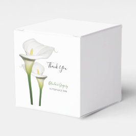 Elegante witte Calla lelie bruiloft Bedankdoosjes