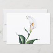 Elegante witte Calla lelie bruiloft Kaart (Achterkant)