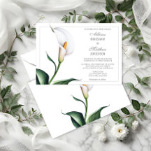 Elegante witte Calla lelie bruiloft
