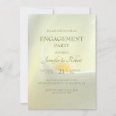 Elegante witte Calla-lelie verlovingsuitnodiging Kaart (Voorkant)