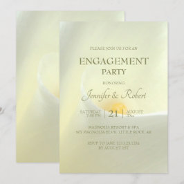 Elegante witte Calla lelie verlovingsuitnodiging Kaart