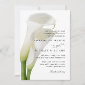 Elegante witte Calla lelies bloemenbruiloft Kaart (Voorkant)