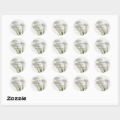 Elegante witte Calla Lilies gepersonaliseerd Ronde Sticker (Vel)