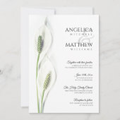 Elegante witte Calla Lily Bloemen Bloemen Bloemen  Kaart (Voorkant)