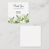 Elegante witte Calla Lily Bloemen Verjaardag Informatiekaartje (Voorkant / Achterkant)