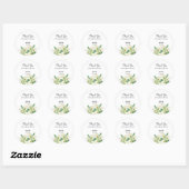 Elegante witte Calla Lily Bloemen Verjaardag Ronde Sticker (Vel)