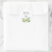 Elegante witte Calla Lily Bloemen Verjaardag Ronde Sticker (Tas)