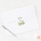 Elegante witte Calla Lily Bloemen Verjaardag Ronde Sticker (Envelop)