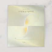 Elegante witte Calla Lily bruiloft gevouwen plaats Plaatskaartje (Buitenkant ongevouwen)