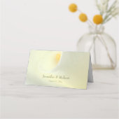 Elegante witte Calla Lily bruiloft gevouwen plaats Plaatskaartje (Achterkant)