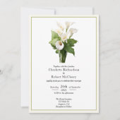 Elegante witte Calla Lily bruiloft Kaart (Voorkant)