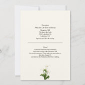 Elegante witte Calla Lily bruiloft Kaart (Achterkant)