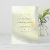 Elegante witte Calla Lily bruiloft uitnodiging (Staand voorkant)