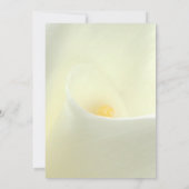 Elegante witte Calla Lily bruiloft uitnodiging (Achterkant)