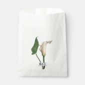 Elegante witte Calla Lily Groene Botanische Bruilo Bedankzakje (Voorkant)