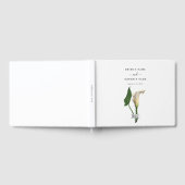 Elegante witte Calla Lily Groene Botanische Bruilo Gastenboek (Volledig)