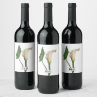 Elegante witte Calla Lily Groene Botanische Bruilo