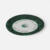 Elegante witte camellia bruiloft papieren bordje (Gekanteld)