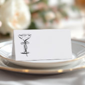 Elegante Witte Champagne Plaatskaartje