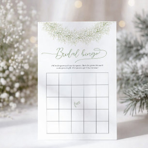 Elegante witte chic bingo bruidsbeursspel flyer