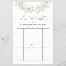 Elegante witte chic bingo bruidsshower spel flyer