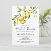 Elegante witte citroen thema Vrijgezellenfeest bru Kaart (Staand voorkant)