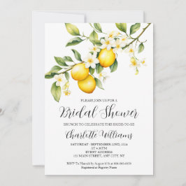 Elegante witte citroen thema Vrijgezellenfeest bru Kaart