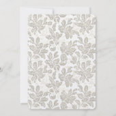 Elegante witte crême bloemige bruiloft kaart (Achterkant)