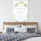 Elegante witte crème bloemkaarten en cadeaus bruil canvas afdruk (Insitu (Slaapkamer))