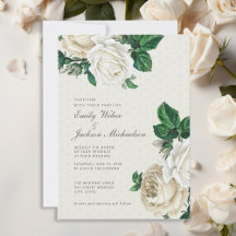 Elegante witte crème bloemrijke botanische trouw