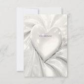 Elegante witte crème hart dank u kaart (Achterkant)