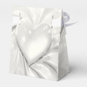 Elegante witte crème hart gunst box bedankdoosjes (Achterkant)