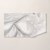 Elegante witte crème hart handdoek set (Handdoek)