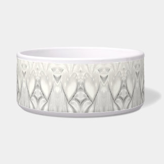 Elegante witte crème hart keramische huisdier kom