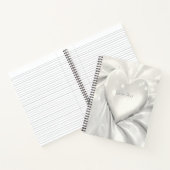 Elegante witte crème hart notitieboek (Binnen)