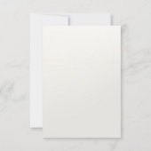 Elegante witte crème hart RSVP kaart (Achterkant)