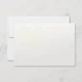 Elegante witte crème hart RSVP kaart (Achterkant)