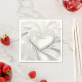 Elegante witte crème hart servetten (Insitu)