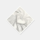 Elegante witte crème hart servetten (Hoek)