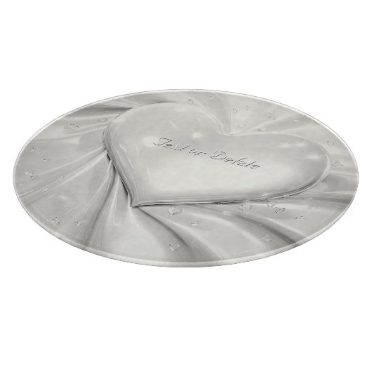 Elegante witte crème hart snijplank (Hoek)