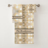 Elegante witte crème van witte lichten Chic Modern Bad Handdoek (Insitu)