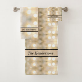 Elegante witte crème van witte lichten Chic Modern Bad Handdoek