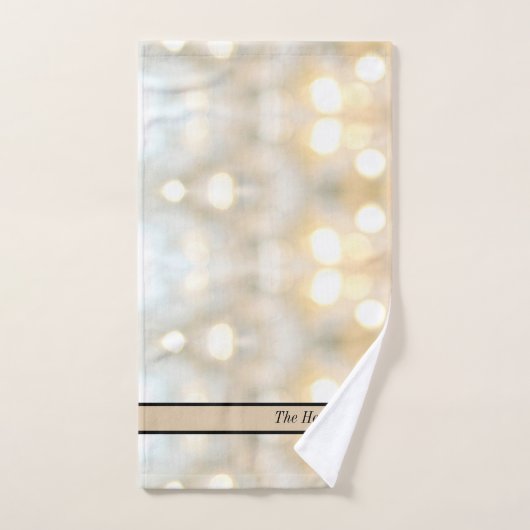 Elegante witte crème van witte lichten Chic Modern Bad Handdoek (Handdoek)