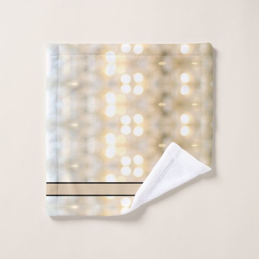 Elegante witte crème van witte lichten Chic Modern Bad Handdoek (Wasdoekje)