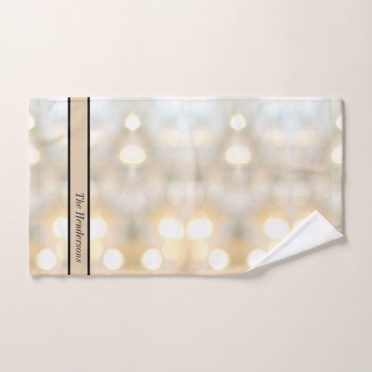 Elegante witte crème van witte lichten Chic Modern Bad Handdoek (Handdoek)