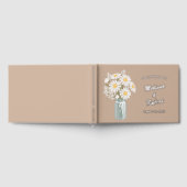 Elegante Witte Daisies Mason Jar Bruiloft Folie Be Gastenboek (Volledig)